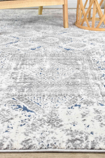 Urban Chic Grey Blue Tapestry Rug