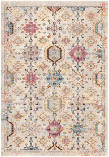 Ziva Cream Multi Geometric Rug