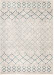 Ziva Cream Blue Lattice Rug