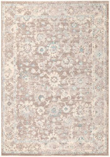 Ziva Beige Sky Blue Floral Rug