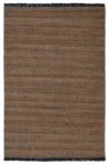Edge Tribal Jute Natural Black Floor Rug