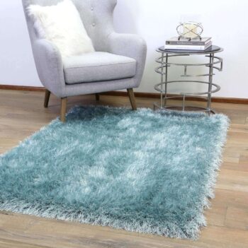 Alexa Super Soft Shag Turquoise Rug