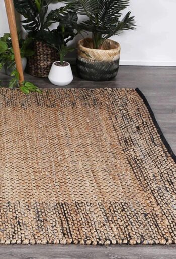 Arlo Black Border Jute Rug