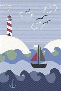 Bambino Kids 831 Light House Grey Blue Rug