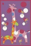 Bambino Kids 832 Dinosaurs Pink Purple Rug