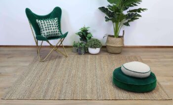 Calypso Grey Jute Diamonds Flat Weave Rug