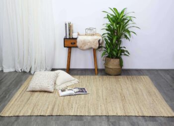 Calypso Stipe Natural Jute Rug Beige
