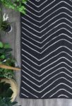 Cameron Natural Chevron Black Rug