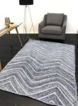 Cameron Natural Chevron Denim Rug