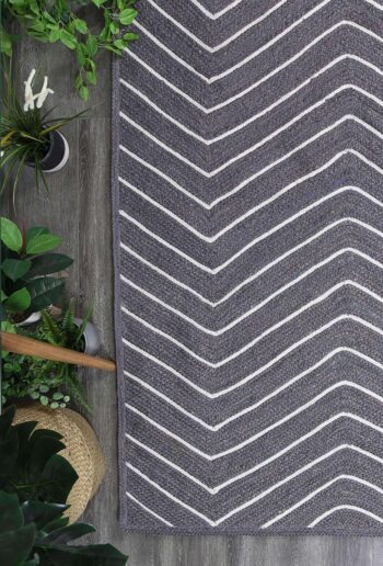 Cameron Natural Chevron Grey Rug
