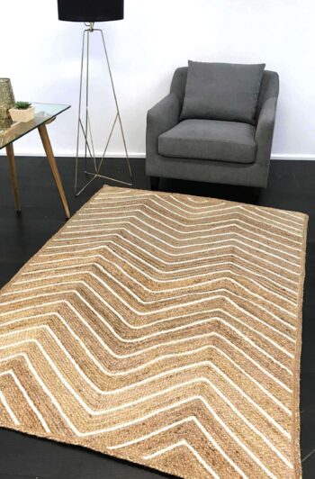 Cameron Natural Chevron Rug