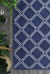 Cameron Natural Parquetry Navy Rug