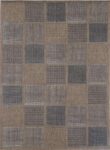Capella Beige Patchwork Square Shape Patterned Ikat Rug