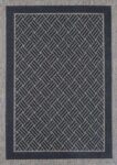 Capella Grey Geometric Ikat Bordered Rug
