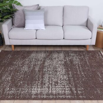 Century Distressed Fully Reversible Rug Beige