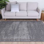 Century Distressed Fully Reversible Rug Grey