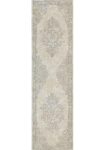 Classic Whimsical Medallion Beige Distressed Runner Rug