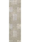 Classic Whimsical Patchwork Beige Distressed Runner Rug