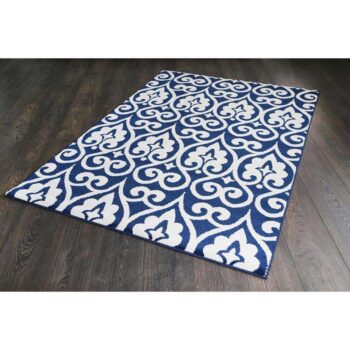 Curve Collection 8265 Navy Rug