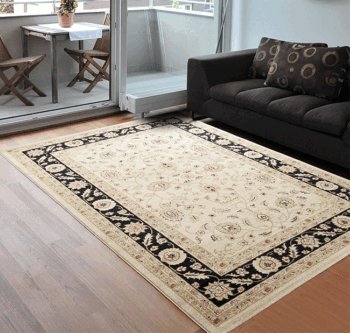 Dayton Chobi Inspired Cream Black Rug