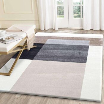 Divinity Cubism Grey Beige Modern Rug