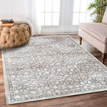 Divinity Demask Grey Beige Modern Rug