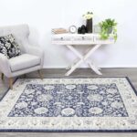 Eden Navy Blue Ziegler Ikat Traditional  Rug