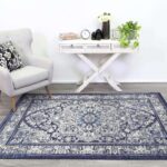 Eden Navy Transistional Traditional Rug
