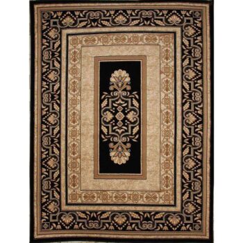 Elgrand Traditional Collection K543 Black Rug