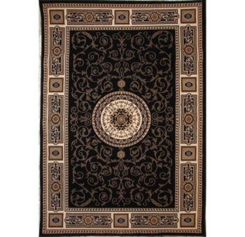 Elgrand Traditional Collection K544 Black Rug