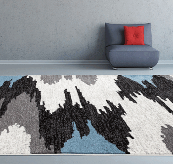 Ella Grey and Blue Abstract Rug