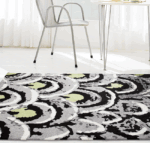 Ella Grey and Green Abstact Rug