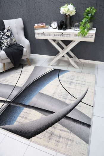 Emory Blue Modern Artistic Rug
