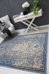 Emory Grey and Blue Distressed Vintage Rug