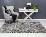 Elegant Distressed Modern Grey Rug