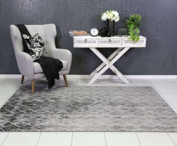 Elegant Grey Modern Moroccan Rug