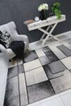 Emory Grey Modern Squares Rug