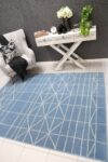 Emory Light Blue Modern Moroccan Rug