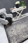 Emory Light Grey and Dark Grey Distressed Vintage Rug