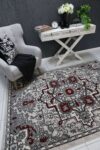 Emory Red and Gray Distressed Vintage Rug