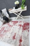 Emory Red Modern Abstract Rug