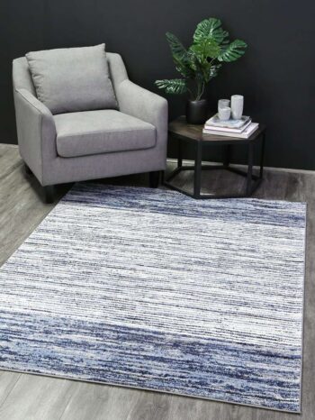 Everly Blue Modern Hampton Rug