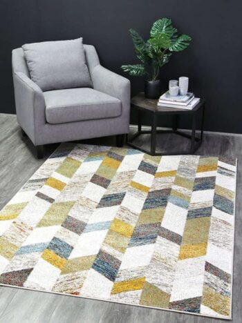 Everly Multi Colour Modern Zane Abstract Rug