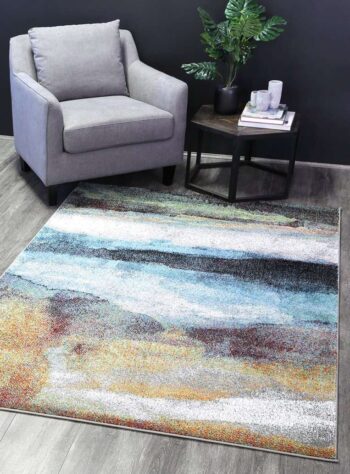 Everly Multi Coloured Abstract Rug