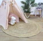 Faro Gold Jute Round Rug