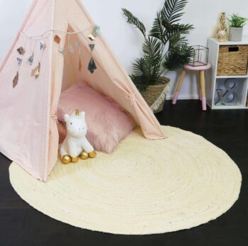 Faro Light Jute Round Rug