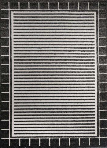 Fiesta Modern Collection F002a Black Rug