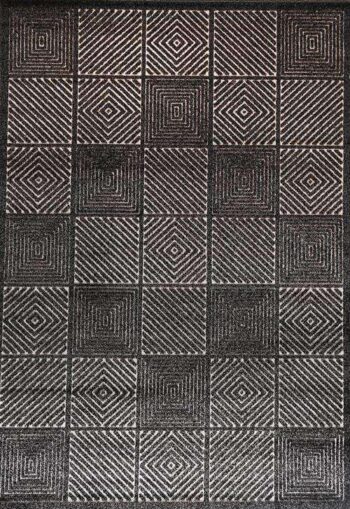 Fiesta Modern Collection F013a Black/Cream Rug