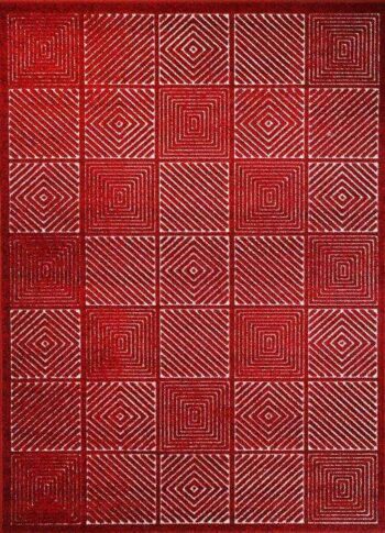 Fiesta Modern Collection F013a Red Rug