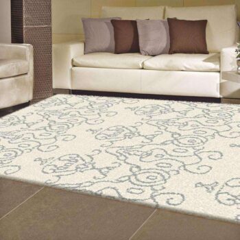 Hermitance Patterned Shag 922 Cream Rug